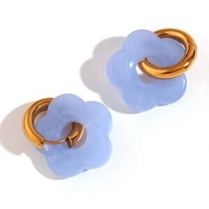 Pair Basic Sweet Classic Style Flower Plating